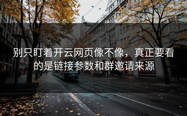 别只盯着开云网页像不像,真正要看的是链接参数和群邀请来源